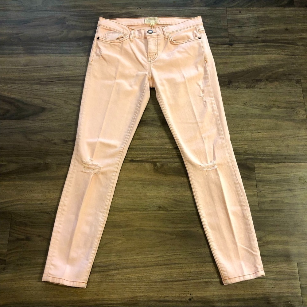 Current/Elliott Jeans Women’s 26 Skinny Blushback Harbor Destroy Busted Knees